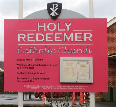 Holy Redeemer Roman Catholic Church Sign Pershore 29 12 Flickr