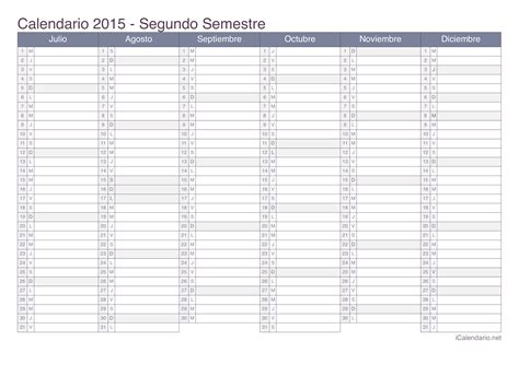 Calendario 2015 Para Imprimir Pdf Y Excel