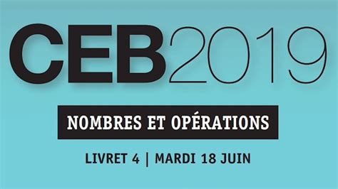 Ceb Exercices Nombres Et Op Rations Partie Youtube