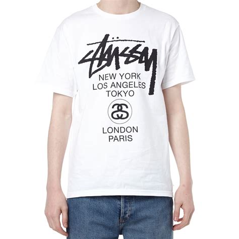 Stussy World Tour Tee White End