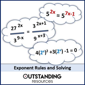 Solving Equations with Exponents by Outstanding Resources | TpT