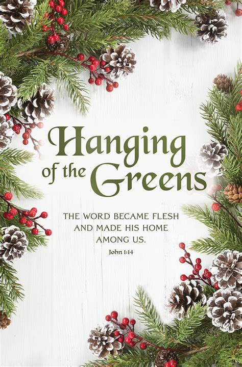 Hanging Of The Greens Christmas Regular Size Bulle Cokesbury