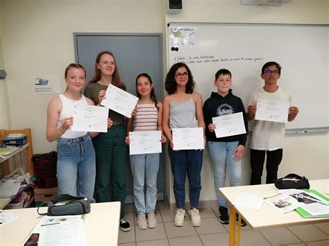 Remise Des Attestations De Comp Tences En Allemand Coll Ge Victor Hugo