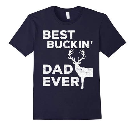 Mens Best Buckin Dad Ever T Shirt Fathers Day Deer Hunters Shirt Teevkd