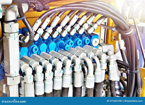 Hoses Of Hydraulic Stock Photo Image Of Rubber System