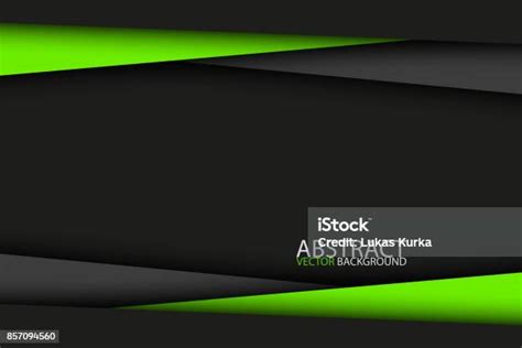 Black And Green Modern Material Design Vector Abstract Widescreen