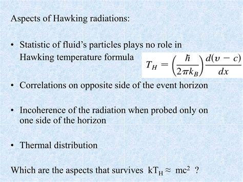 PPT - Hawking radiation in 1D quantum fluids PowerPoint Presentation ...