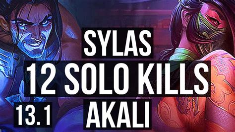 Sylas Vs Akali Top Solo Kills Winrate Quadra Godlike