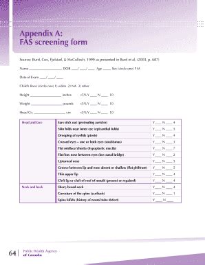 Fillable Online Phac Aspc Gc Appendix A FAS Screening Form Phac Aspc