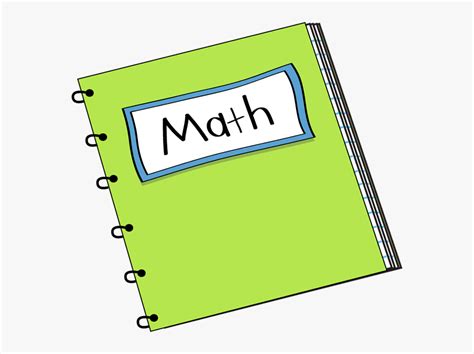 Math Book Clipart Clip - Math Notebook Clip Art, HD Png Download , Transparent Png Image - PNGitem