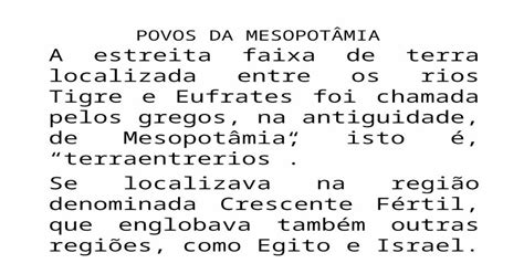 Povos Da Mesopotâmia Responsáveis Por Importantes Conquistas Da Humanidade