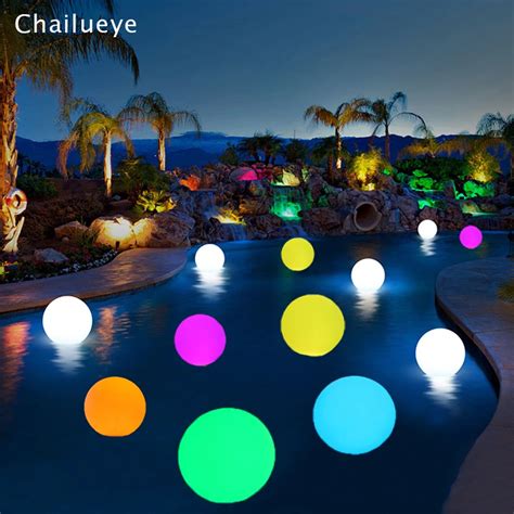 Remote Control RGB LED Floating Swimming Pool Ball Light Outdoor Garden