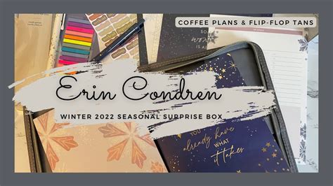 Erin Condren 2022 Winter Seasonal Surprise Box Youtube