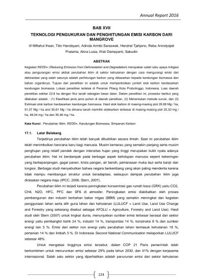 Bab Xvii Teknologi Pengukuran Dan Penghitungan Emisi Karbon Dari Mangrove