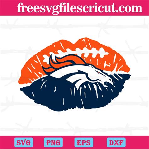 Denver Broncos Nfl Lips Svg Clipart Free Svg Files For Cricut