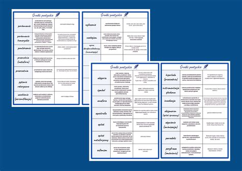Rodki Poetyckie Wklejka Kl Egzamin Powt Rzenie Z Oty