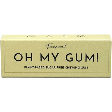 Oh My Gum! Tropical Sugar Free Gum 19g - mOrganics Beauty
