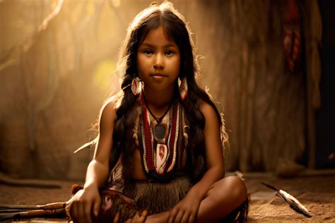 A Native America Girl Playing Plute By Freey 20 Playground