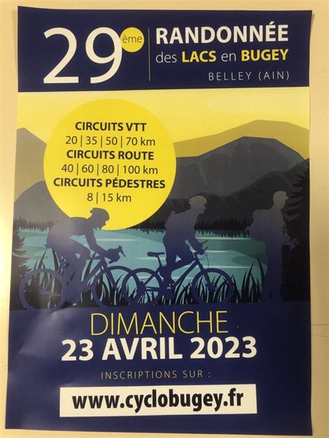 Affiche de Randonnée des Lacs en Bugey 29ème édition à Belley