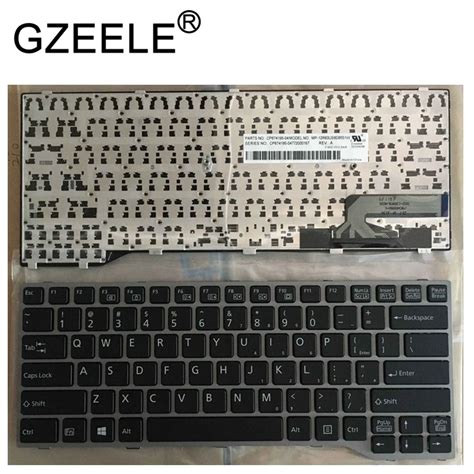 Qh gzeele novo inglês teclado do portátil para fujitsu lifebook t725