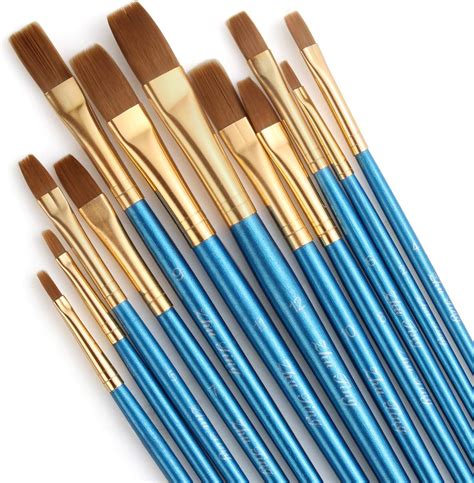 STARVAST Paint Brushes 12St Künstler Farbe Pinsel Set Flachpinsel für