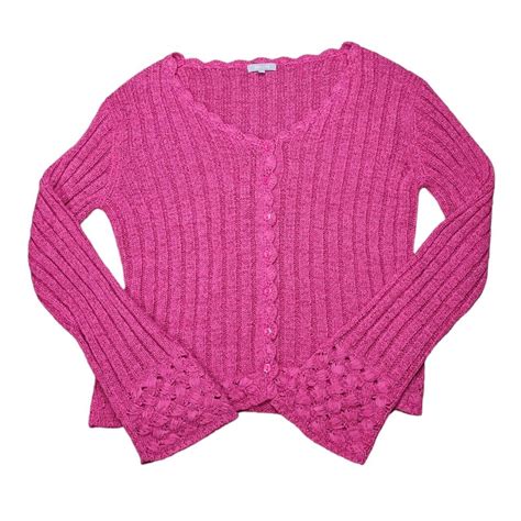 Womens Pink Cardigan Depop