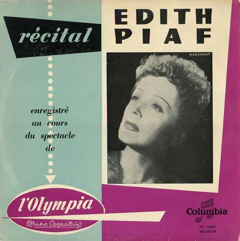 Edith Piaf S Universe The Record Library Edith Piaf L Olympia