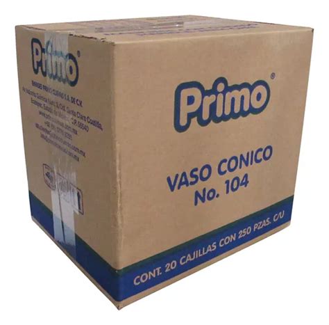 Cono Primo Vaso C Nico Papel No Caja Pzas Mercadolibre