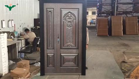 Nigeria Iron Doors Double Steel Security Doors New Designs Steel Wood