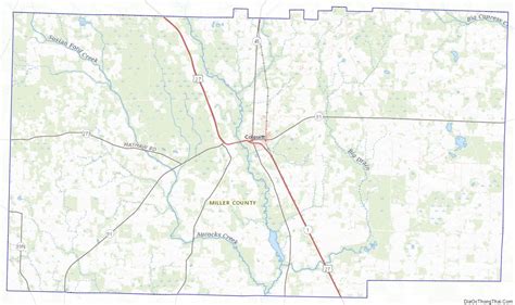 Map of Miller County, Georgia - Thong Thai Real