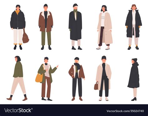 People Wearing Coats Clipart