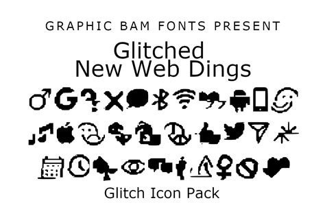 Glitched New Web Dings Font By Graphicsbam Fonts Creative Fabrica