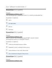 Quiz Software Fundamentals Docx Quiz Software Fundamentals C