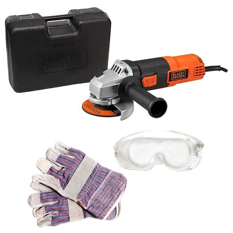 Amoladora Angular Black Decker G K W Malet N Guantes Lentes Y