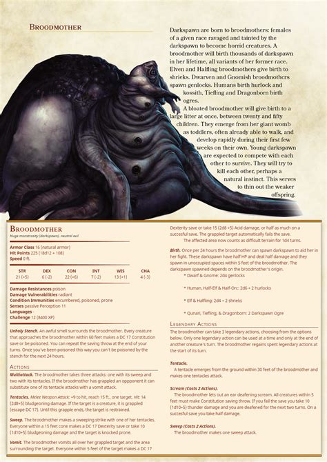 Dnd 5e Homebrew — Dragon Age Darkspawn By Zuroyuso