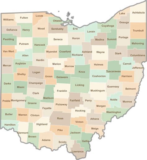 Wayne County Map, Ohio - US County Maps