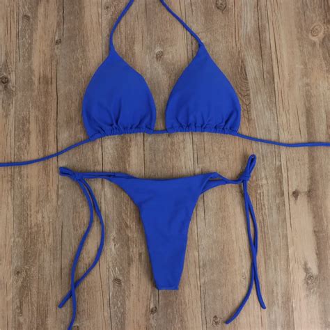 2020 New Arrival Hot Omg Sexy 2pcs Solid Women Bikini Set Swimwear