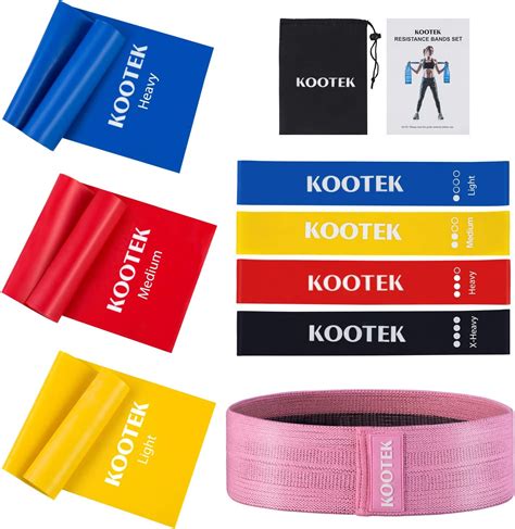 Amazon Kootek 9 PCS Resistance Bands Set 3 Levels High Elastic