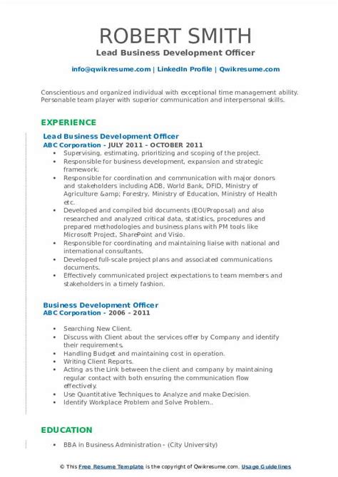 10 Business Development Officer Resume Samples And Templates For 2025