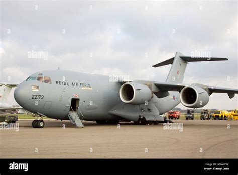 C17 transport plane at RAF Brize Norton in Oxfordshire United Kingdom ...