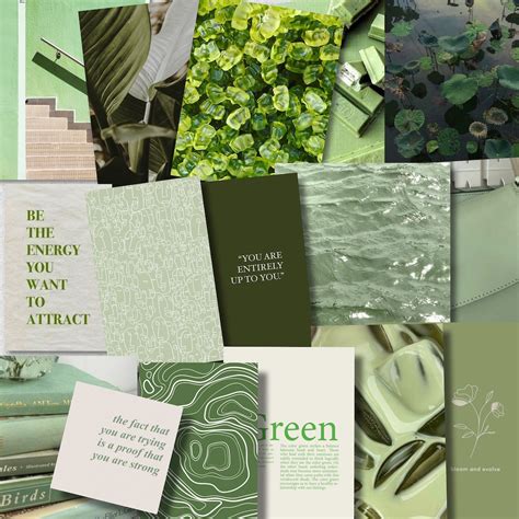 Emerald Green Wall Collage Kit Earthy Aesthetic Wall Collage Etsy