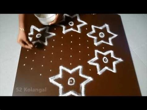 Flower Kolam Designs For Pongal With X Interlaced Dots Sankranti