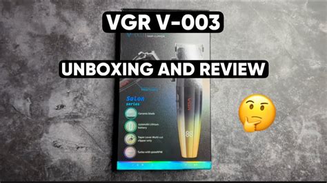 VGR V 003 UNBOXING AND REVIEW YouTube