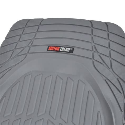 Motor Trend FlexTough Floor Mats For Cars Gray Deep Dish All Weather