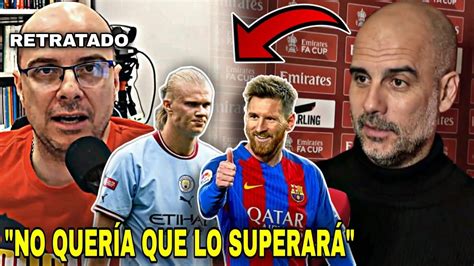 GUARDIOLA ACEPTA QUE SACO A HAALAND PARA NO QUITARLE EL RÉCORD A MESSI