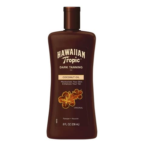 Hawaiian Tropic Dark Tanning Oil 8 Oz Made With Coconut Oil