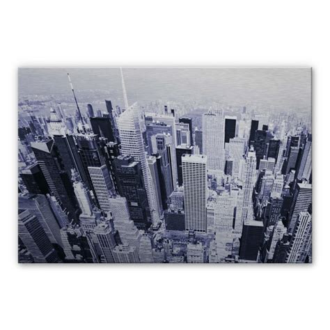 Tableau En Alu Dibond Manhattan Vue A Rienne Wall Art Fr