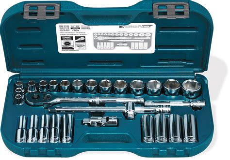 Drive Chrome Socket Set With Ratchet Piece Metric Signet