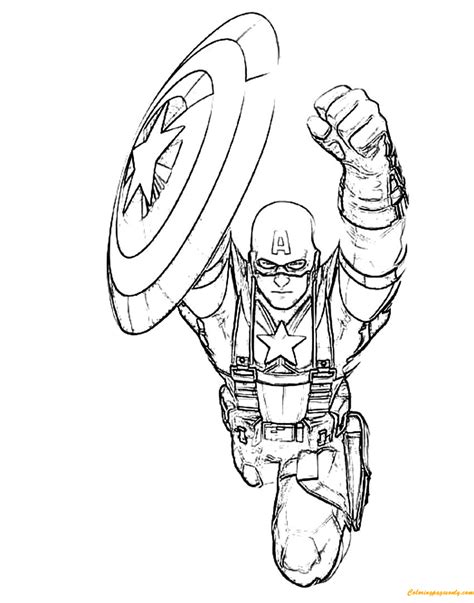 Captain America Shield Coloring Sheet At Tarcillianblog Blog