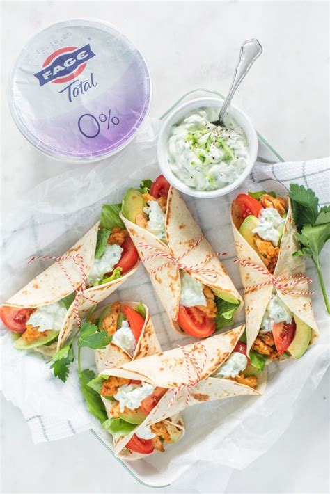 Lunchtip Mini Wraps Met Kip En Romige Tzatziki Leukerecepten